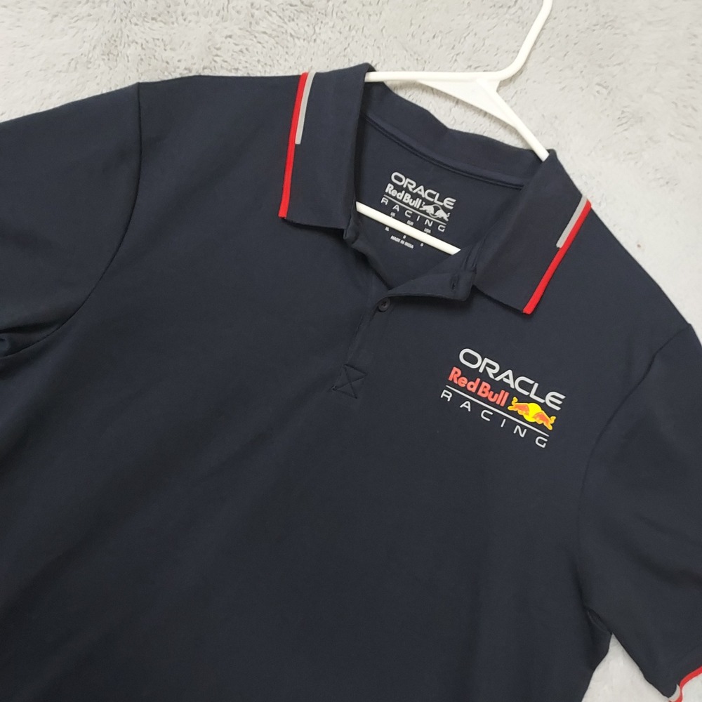 Oracle Red Bull Racing Polo Shirt Mens Large  F1 Team Navy Blue Castore Preppy L